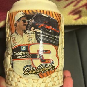 Collectible Dale Earnhardt Sr. Ceramic Mug - White with Black & Red Accents